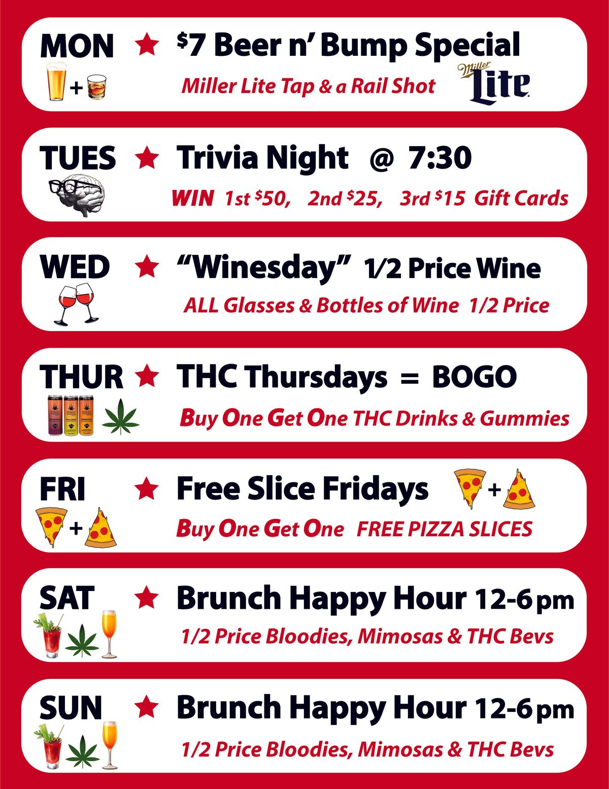 Happy Hour & Specials in Minneapolis | Pizza Bar near me | Leaning